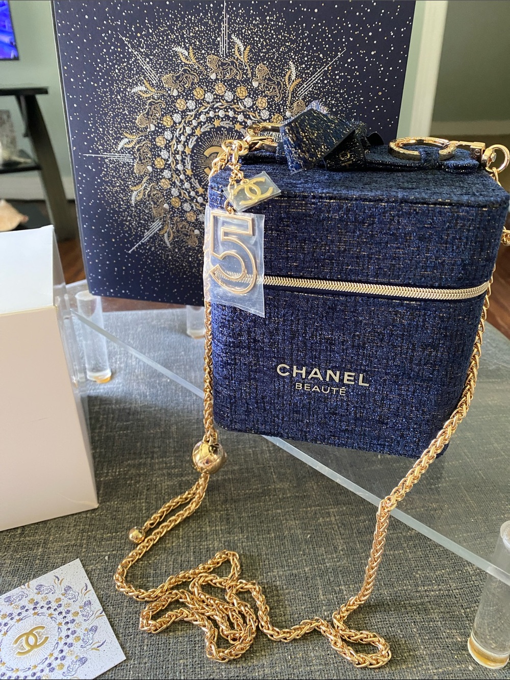 Chanel Limited Edition Navy Blue Cosmetic Vanity